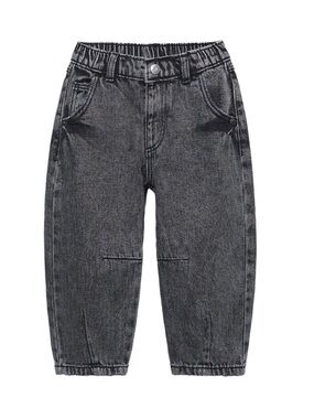 Zara Kids Black Washed Denim Jogger Pants
